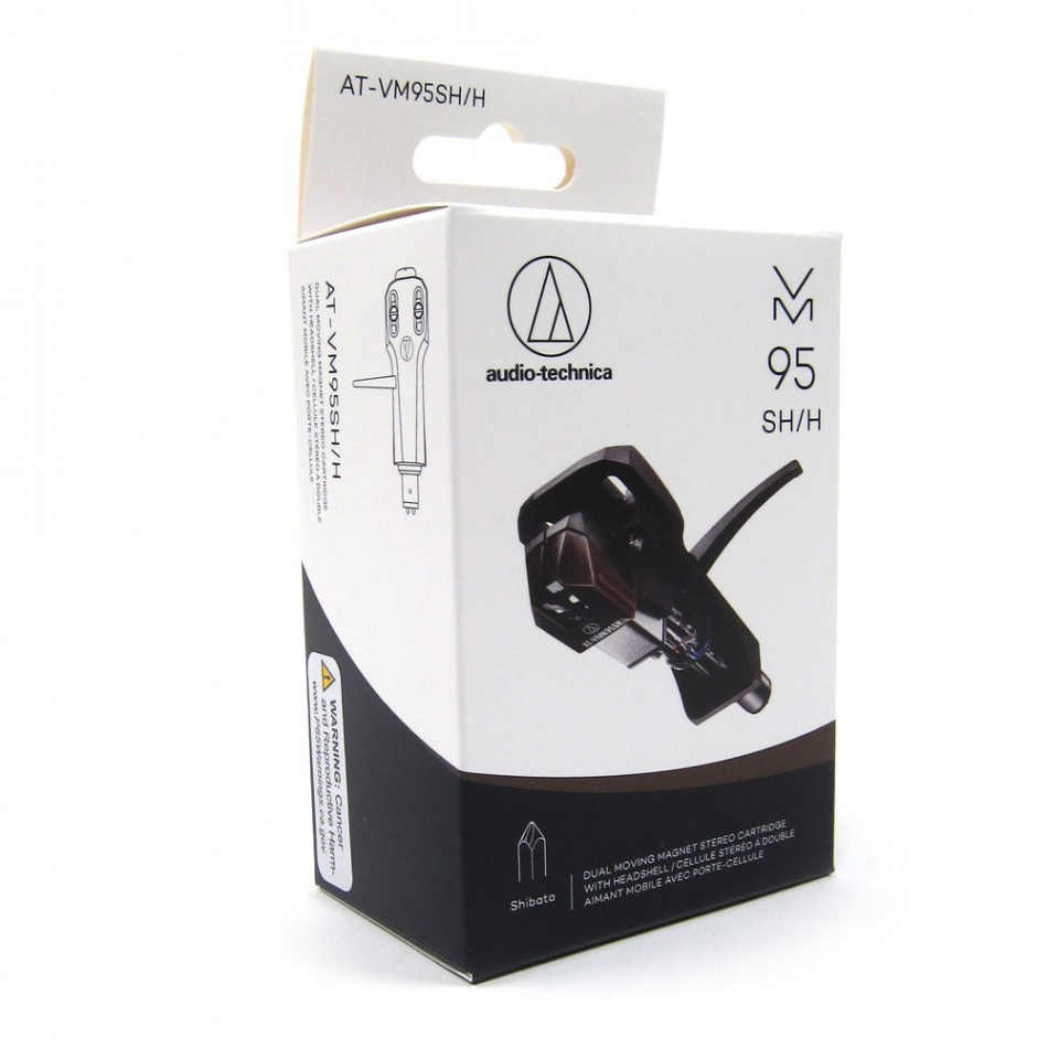 Audio Technica AT-VM95SH/H, MM-pickup på AT-HS6 headshell for platespiller