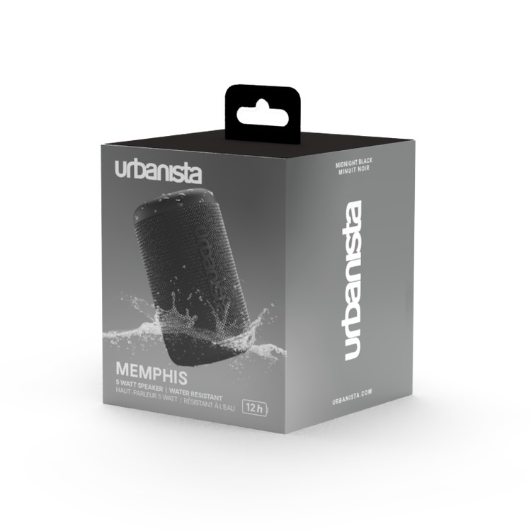 Urbanista Memphis Bluetooth-høyttaler, Midnight Black Retureksemplar