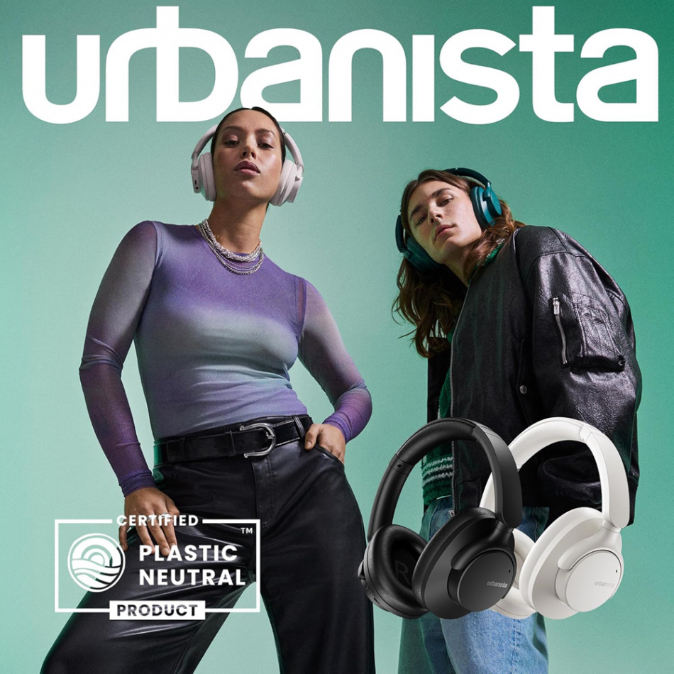 Urbanista Valencia trådløse over-ear-hodetelefoner med støyreduksjon, Cloud White