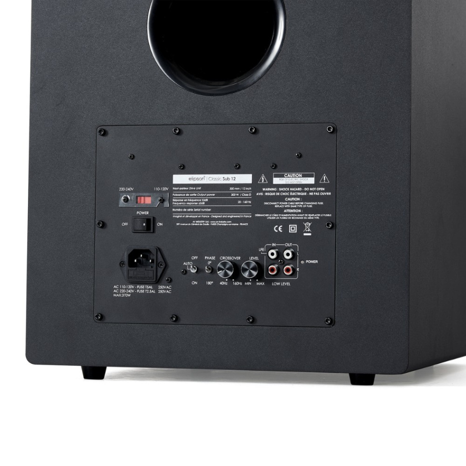 Elipson Classic Sub 12 aktiv subwoofer, svart