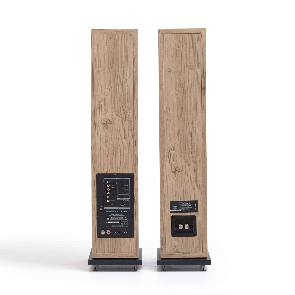 Elipson Horus 11F BT aktive stereohøyttalere med HDMI ARC, lys eik par