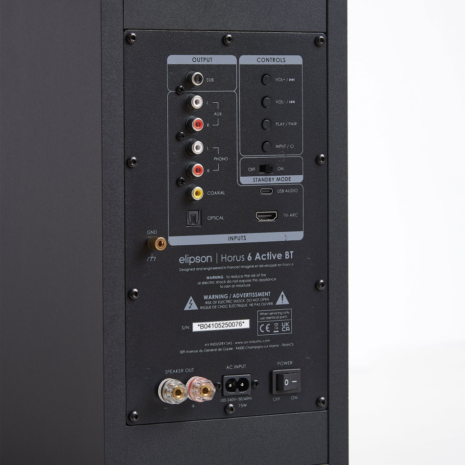 Elipson Horus 6B BT aktive stereohøyttalere med HDMI ARC, svart par