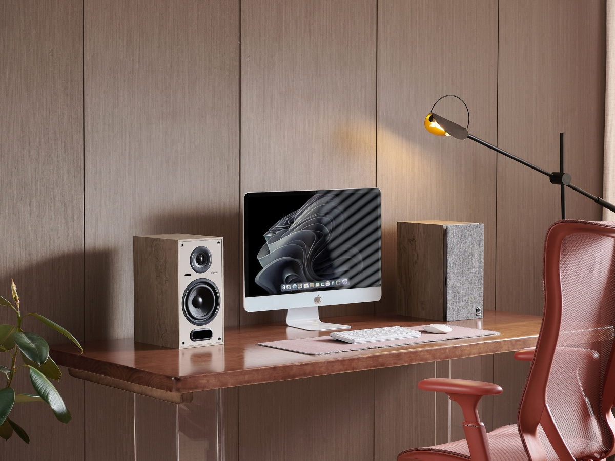 Elipson Horus 6B BT aktive stereohøyttalere med HDMI ARC, lys eik par