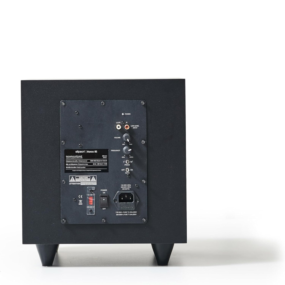 Elipson Horus 8S aktiv subwoofer med passiv slavekon, svart