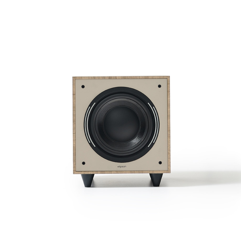 Elipson Horus 8S aktiv subwoofer med passiv slavekon, lys eik