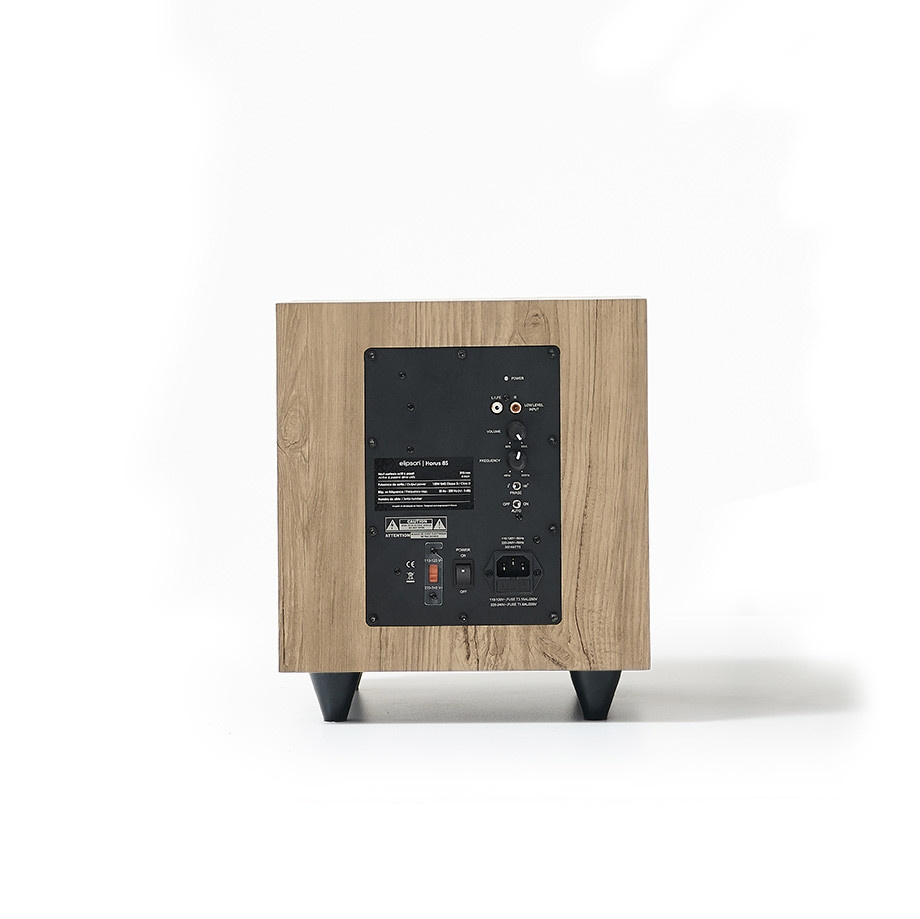 Elipson Horus 8S aktiv subwoofer med passiv slavekon, lys eik