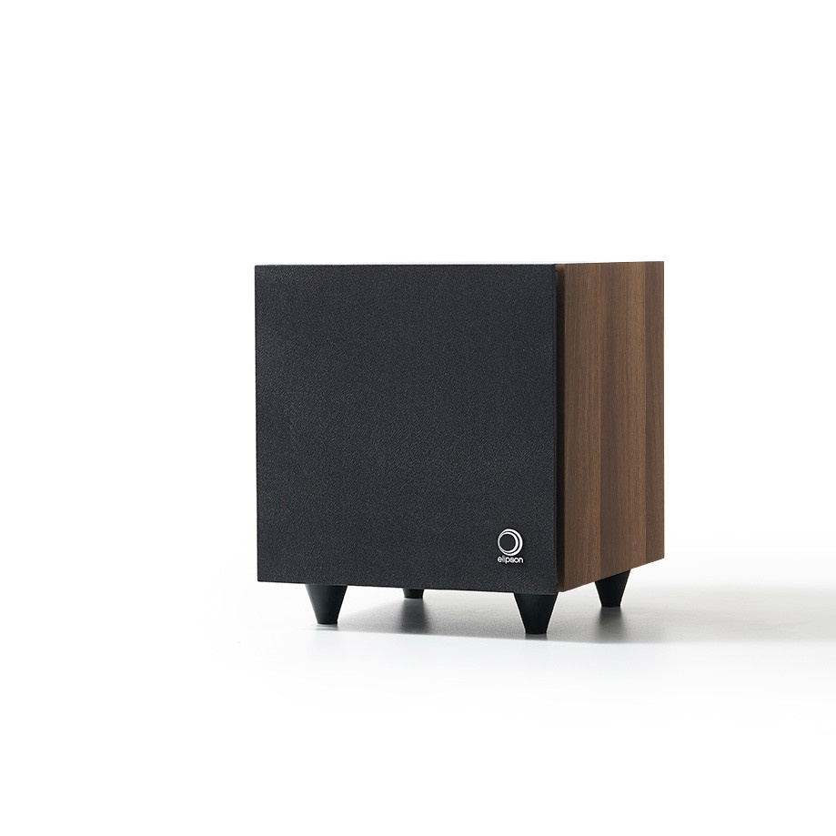 Elipson Horus 8S aktiv subwoofer med passiv slavekon, valnøtt