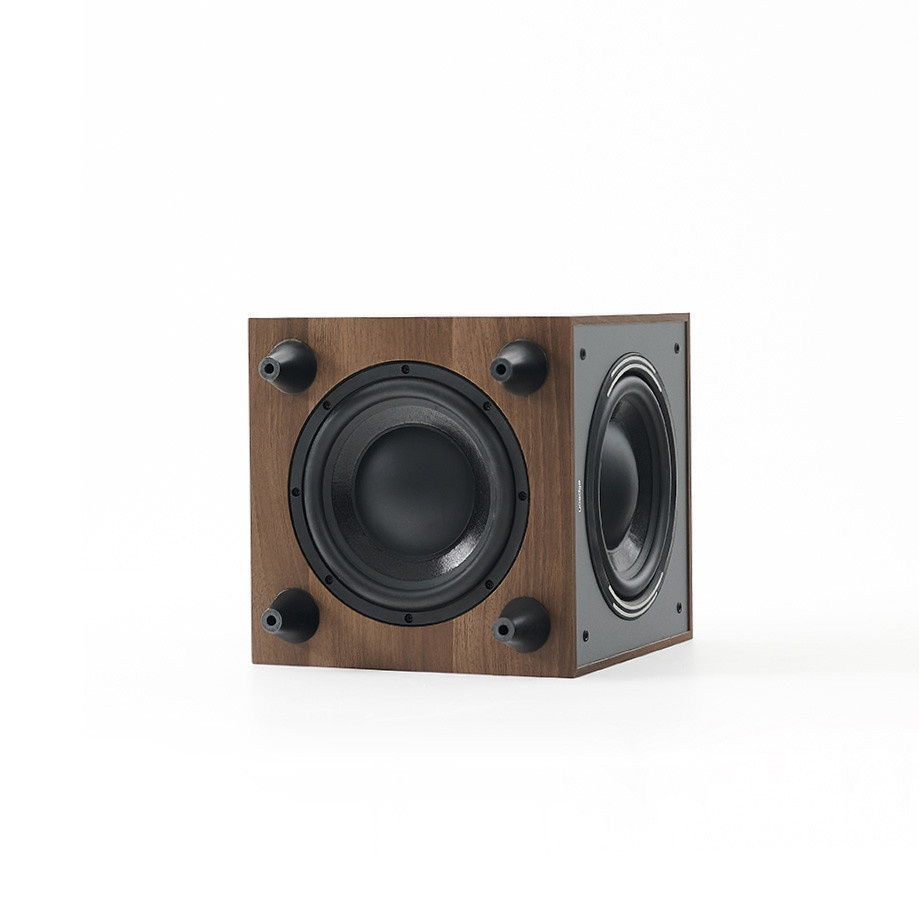 Elipson Horus 8S aktiv subwoofer med passiv slavekon, valnøtt