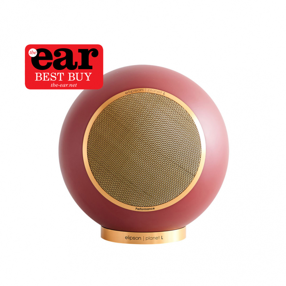 Elipson Planet L Performance kulehøyttaler, mattlakkert Burgundy Gold stk