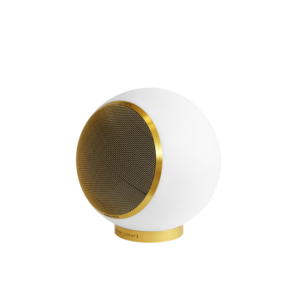Elipson Planet L Performance Gold Edition kulehøyttaler, mattlakkert hvit stk