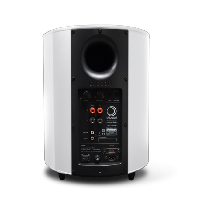 Elipson Planet Sub, aktiv subwoofer pianohvit