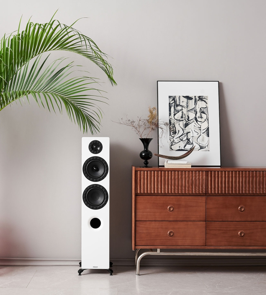 Elipson Prestige Facet II 14F gulvhøyttaler, matt hvitt par