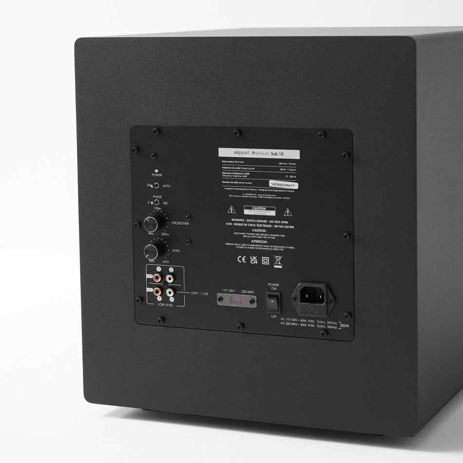 Elipson Premium Sub 10 aktiv subwoofer, svart