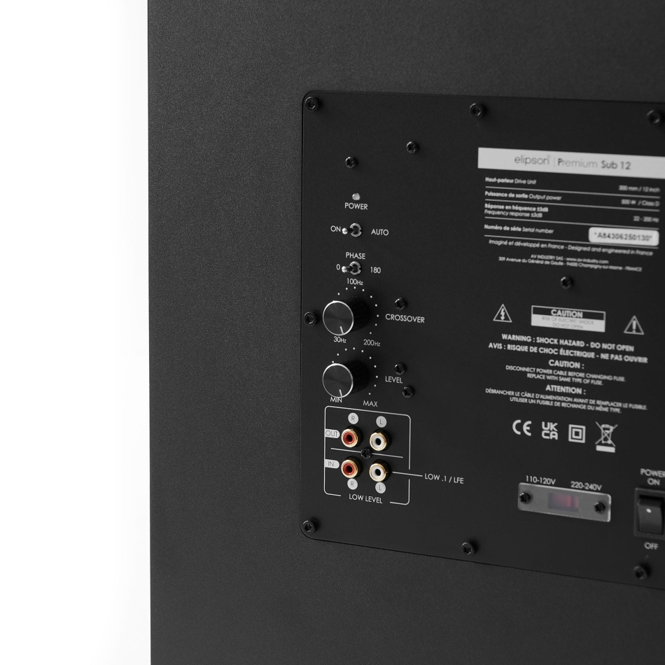 Elipson Premium Sub 12 aktiv subwoofer, svart