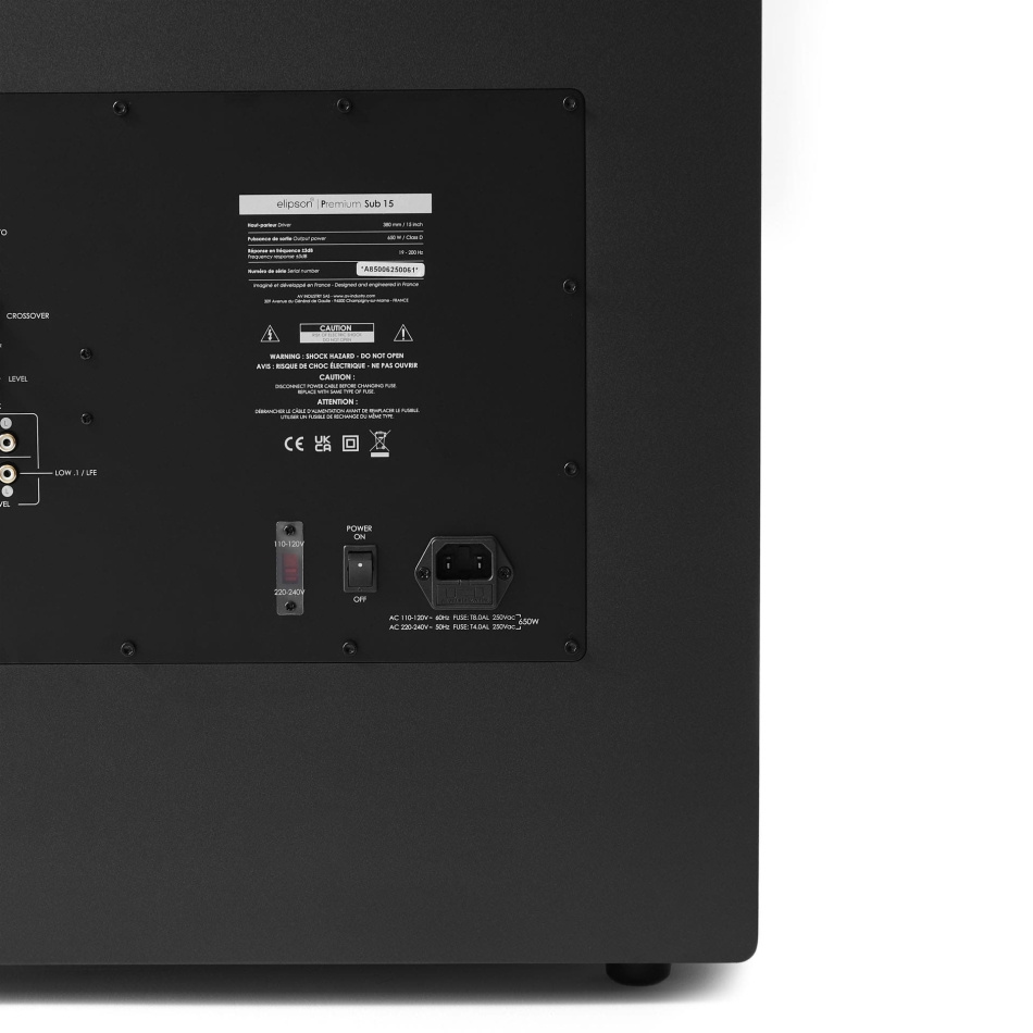 Elipson Premium Sub 15 aktiv subwoofer, svart