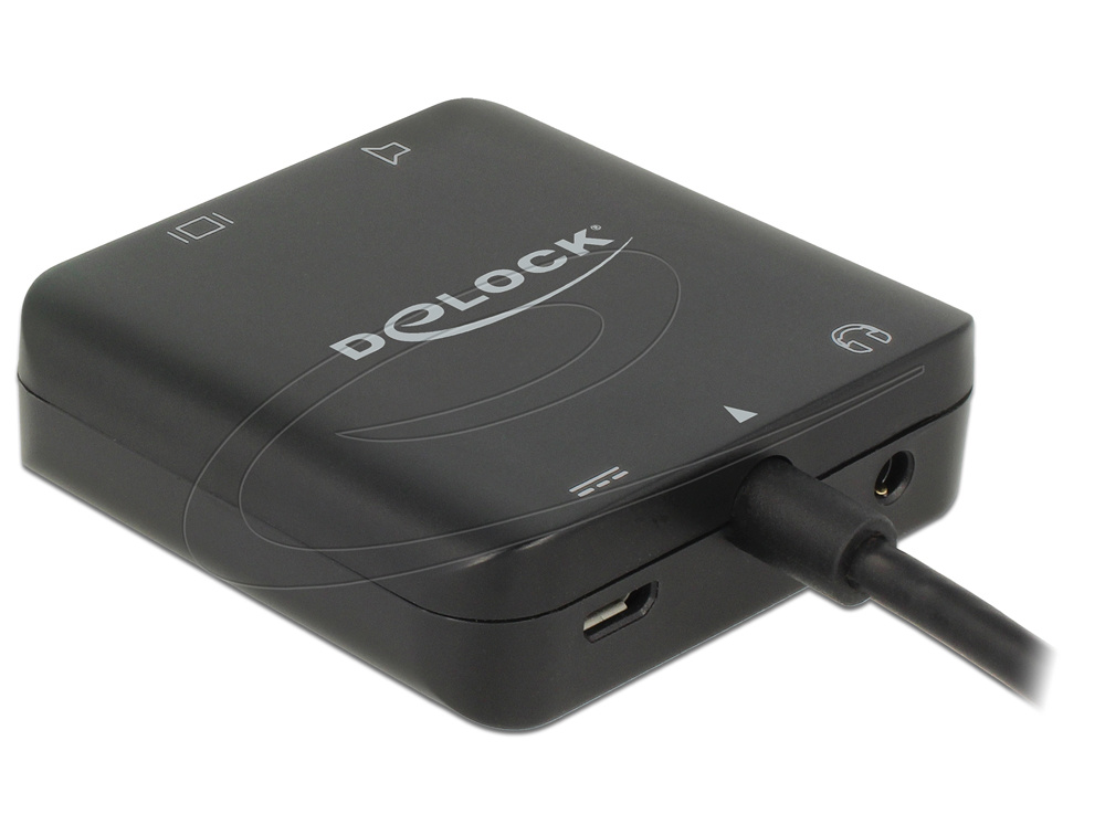Delock HDMI Audio Extractor 4K 60 Hz, HDMI->Optisk & Analog 3.5mm