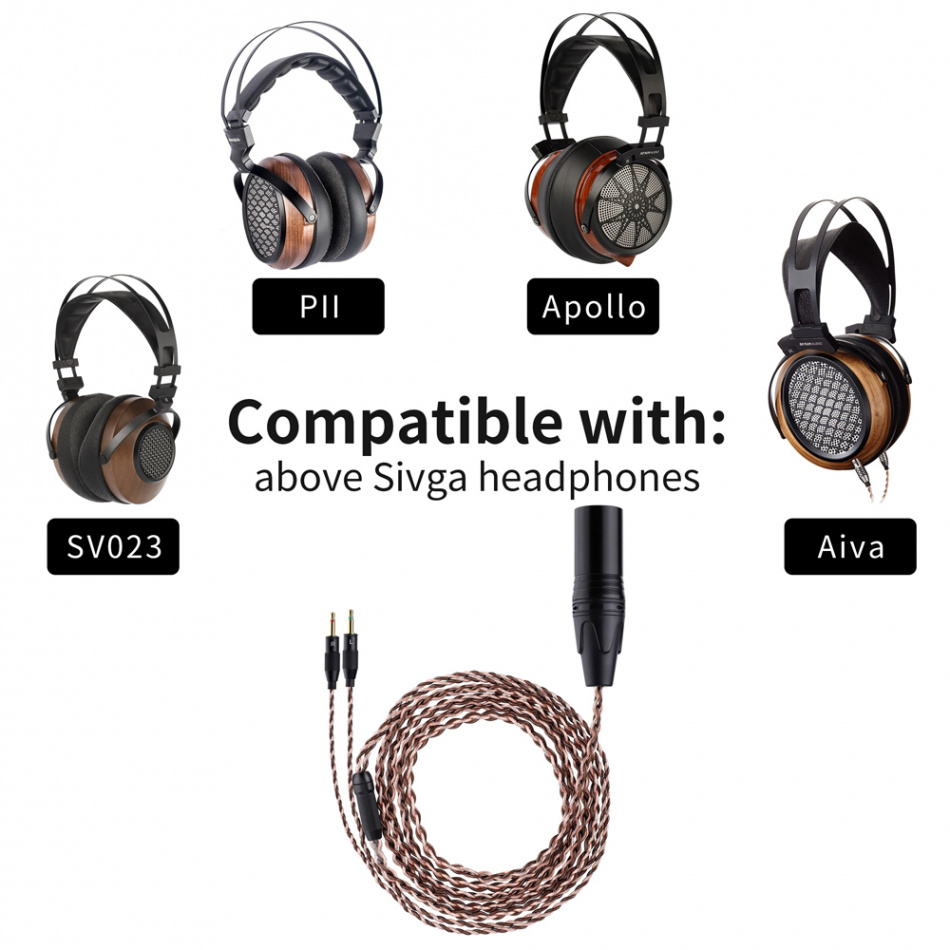 Sendy Aiva XLR hodetelefonkabel, 1.8 meter