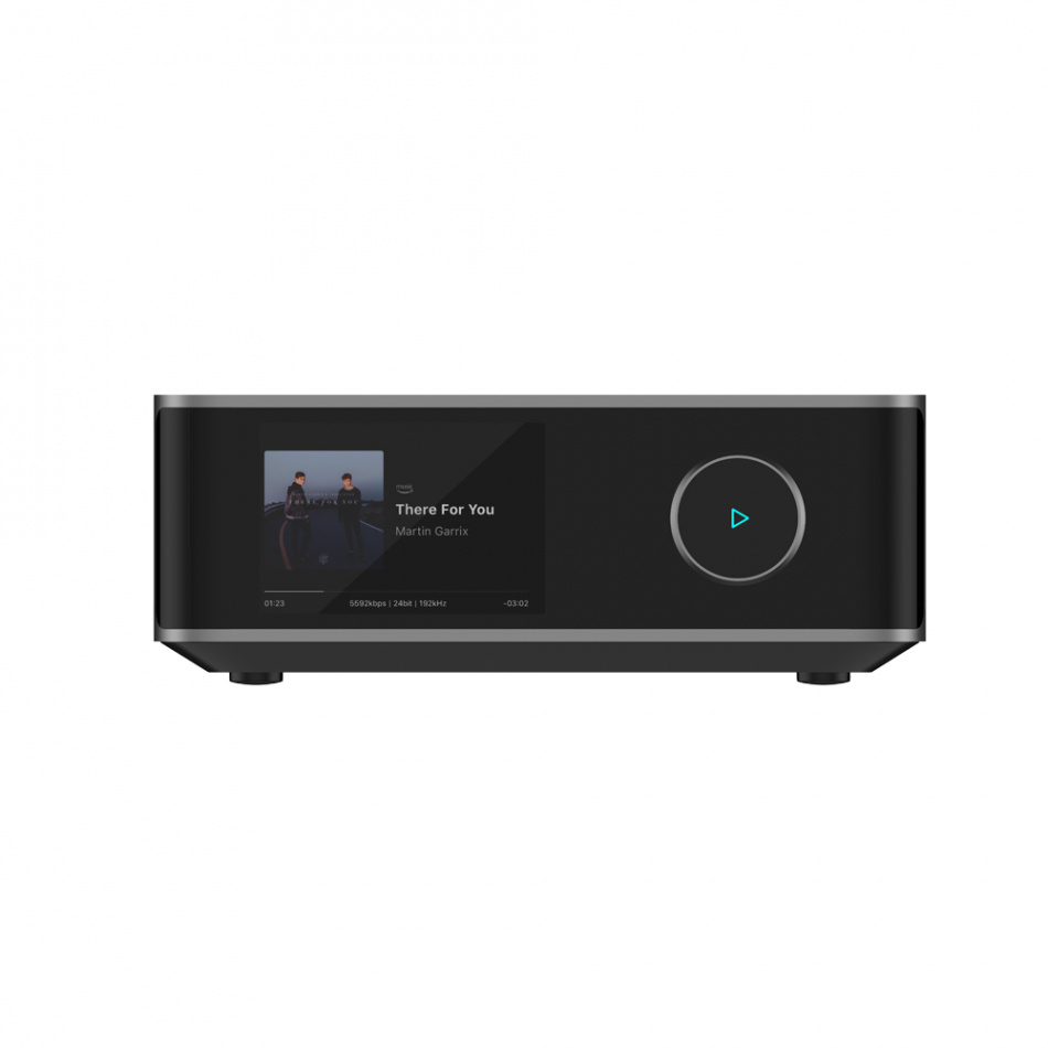 Wiim Amp Ultra strømmeforsterker med Chromecast & HDMI ARC, mørkegrå