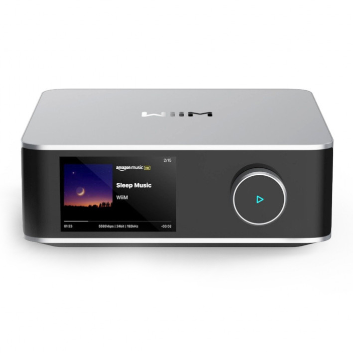Wiim Amp Ultra strømmeforsterker med Chromecast & HDMI ARC, sølv