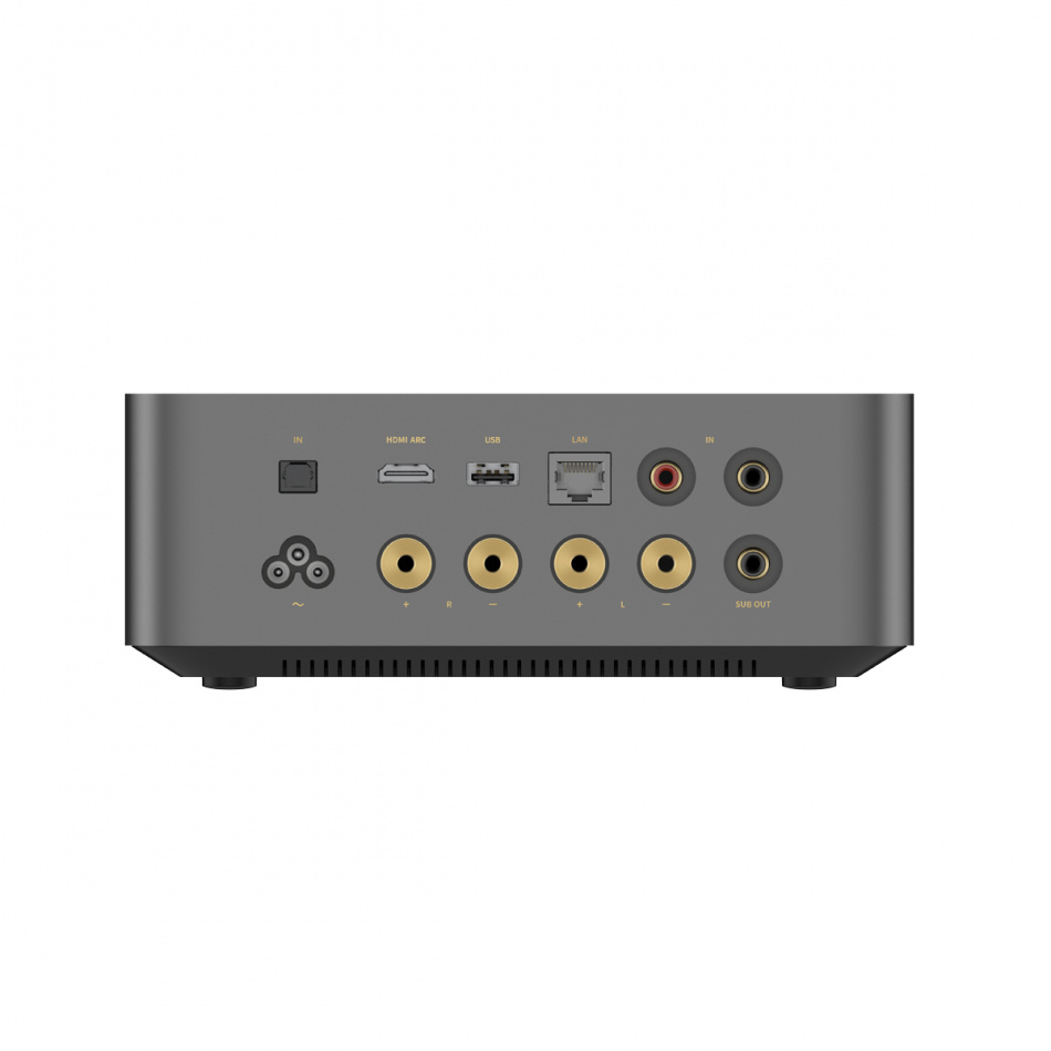Wiim Amp Ultra strømmeforsterker med Chromecast & HDMI ARC, sølv