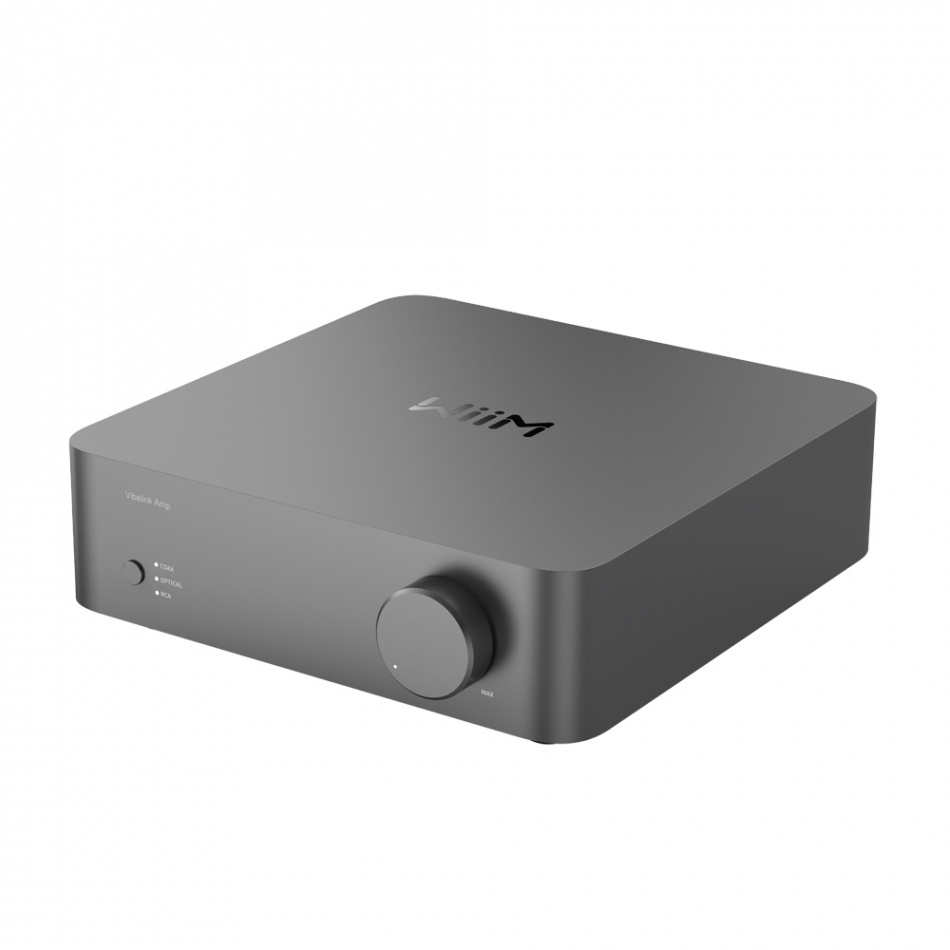 WiiM Vibelink Amp stereoforsterker med DAC, mørkegrå