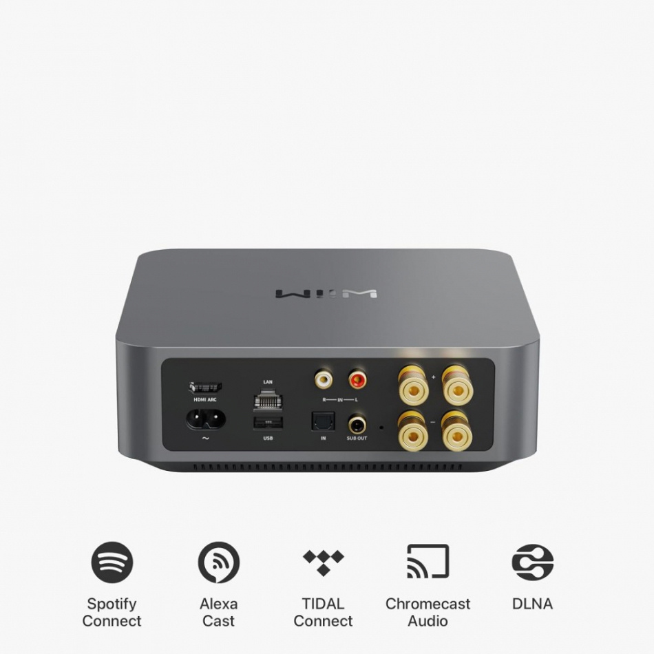 WiiM Amp Pro strømmeforsterker med Chromecast & HDMI ARC