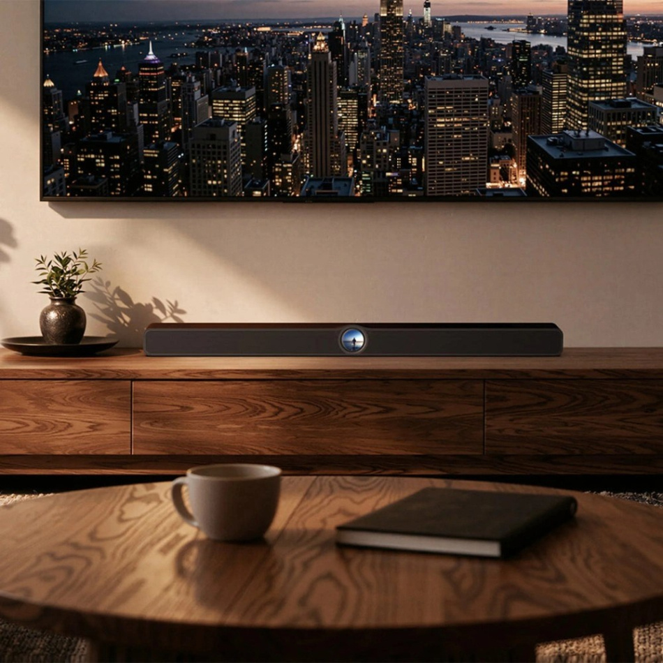 WiiM Bar lydplanke med Dolby Atmos, RoomFit og strømming, matt svart