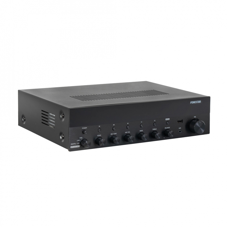 Fonestar AS-6060 stereoforsterker med Bluetooth og mikrofoninnganger
