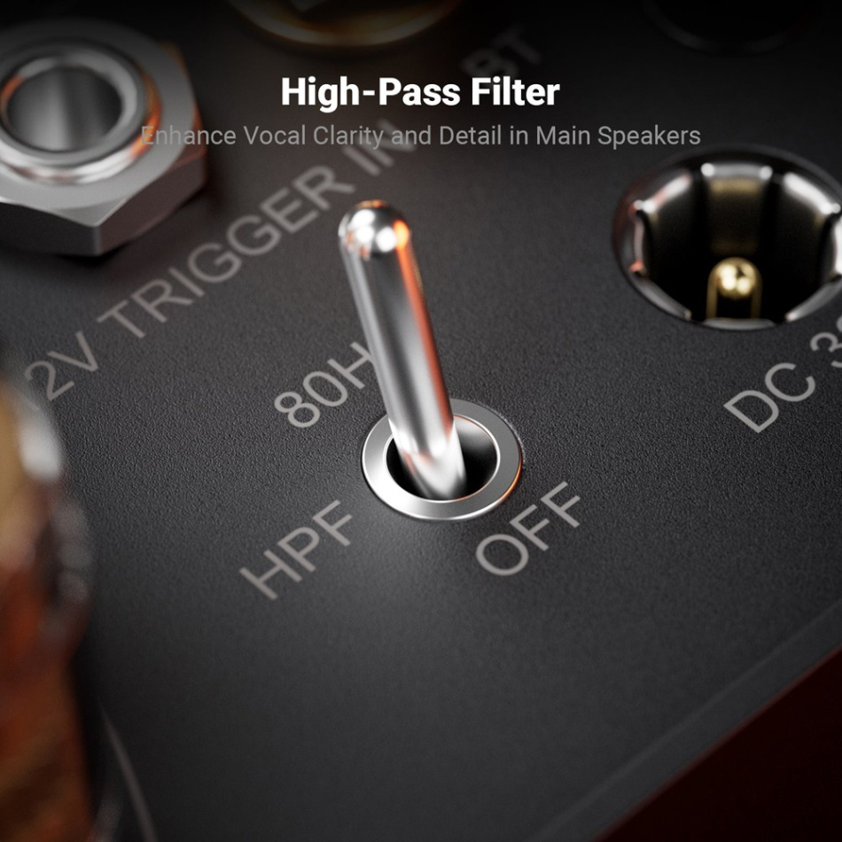 Fosi Audio BT20A Max stereoforsterker med Bluetooth, 48V strømforsyning & høypassfilter