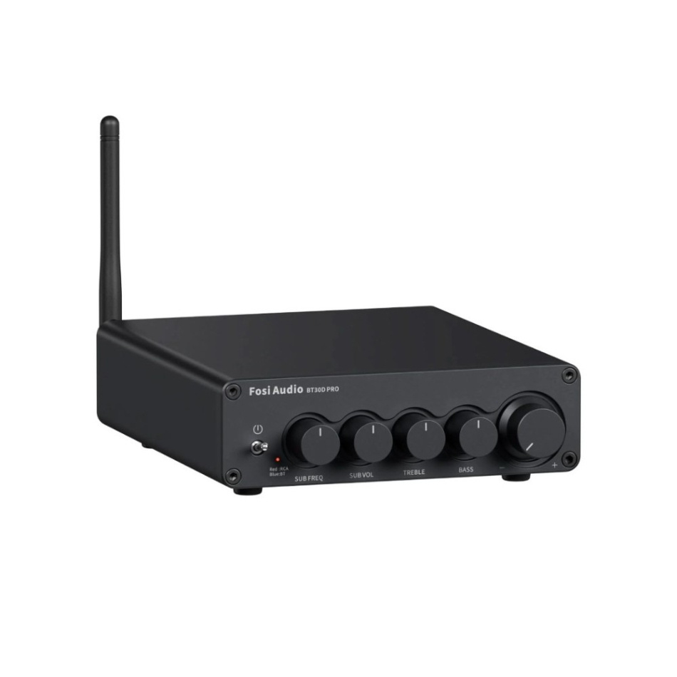 Fosi Audio BT30D PRO (48V) kompakt 2.1 stereoforsterker med Bluetooth