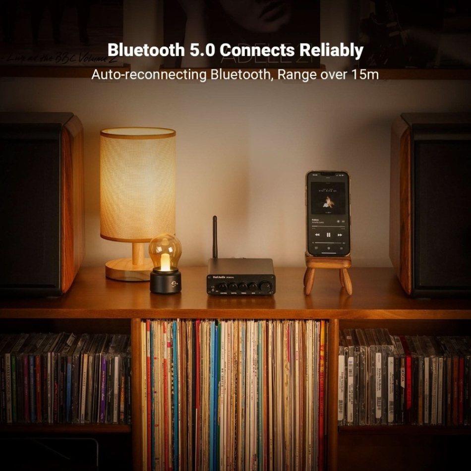Fosi Audio BT30D PRO (48V) kompakt 2.1 stereoforsterker med Bluetooth