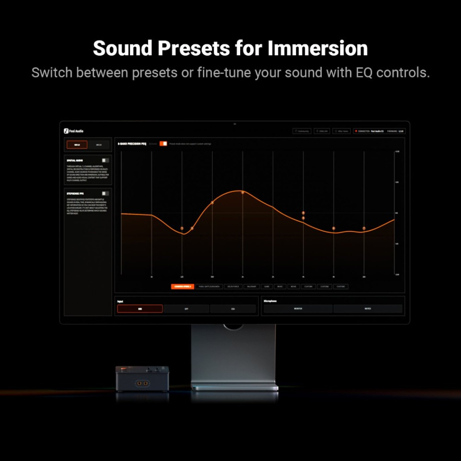 Fosi Audio StepSense C3 Gaming DAC & Hodetelefonforsterker