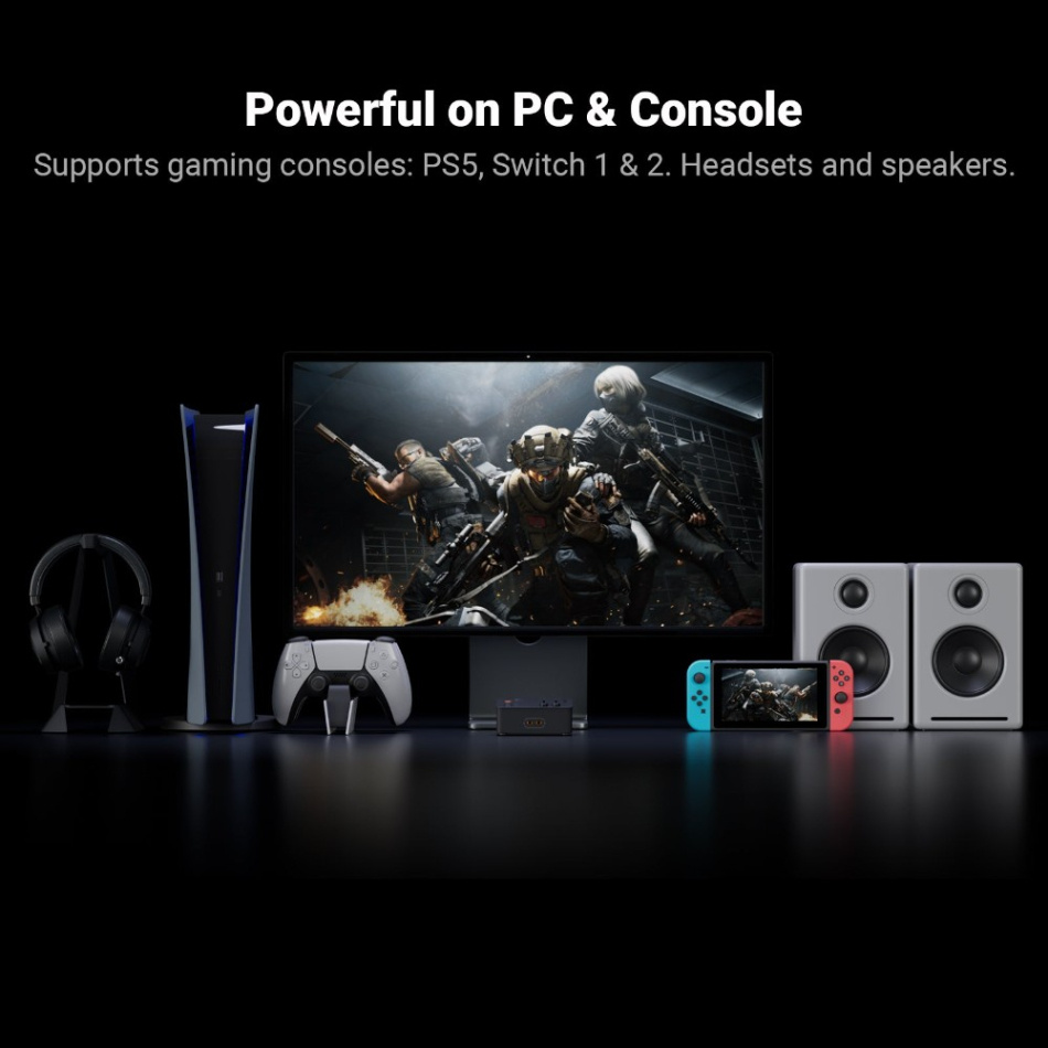 Fosi Audio StepSense C3 Gaming DAC & Hodetelefonforsterker