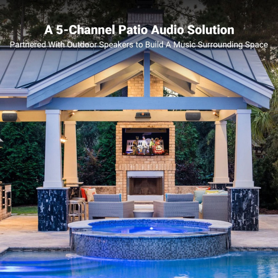 Fosi Audio HT4S multikanalsforsterker for 4.1 eller 5.0