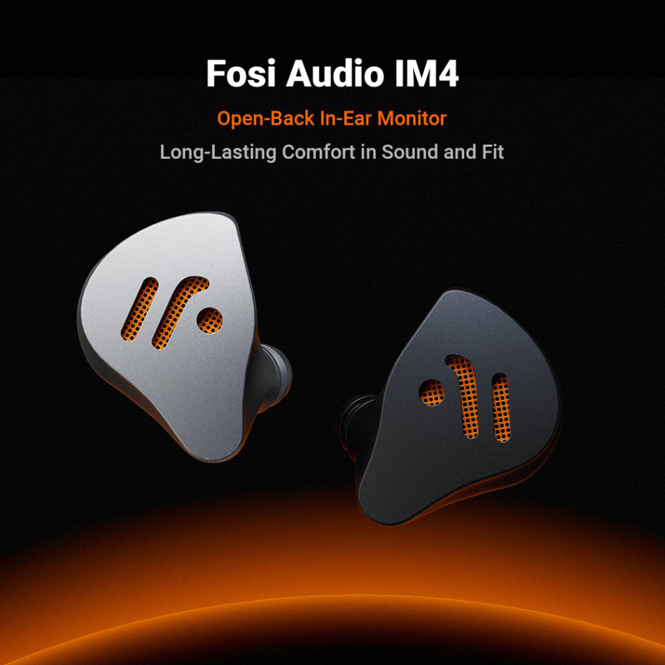 Fosi Audio IM4 åpne in-ear-hodetelefoner med 10 mm berylliumelement, Obsidian