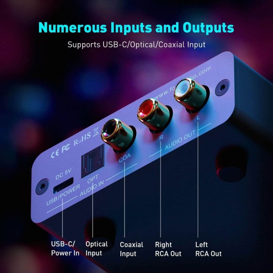 Fosi Audio K5 PRO kompakt hodetelefonforsterker og DAC