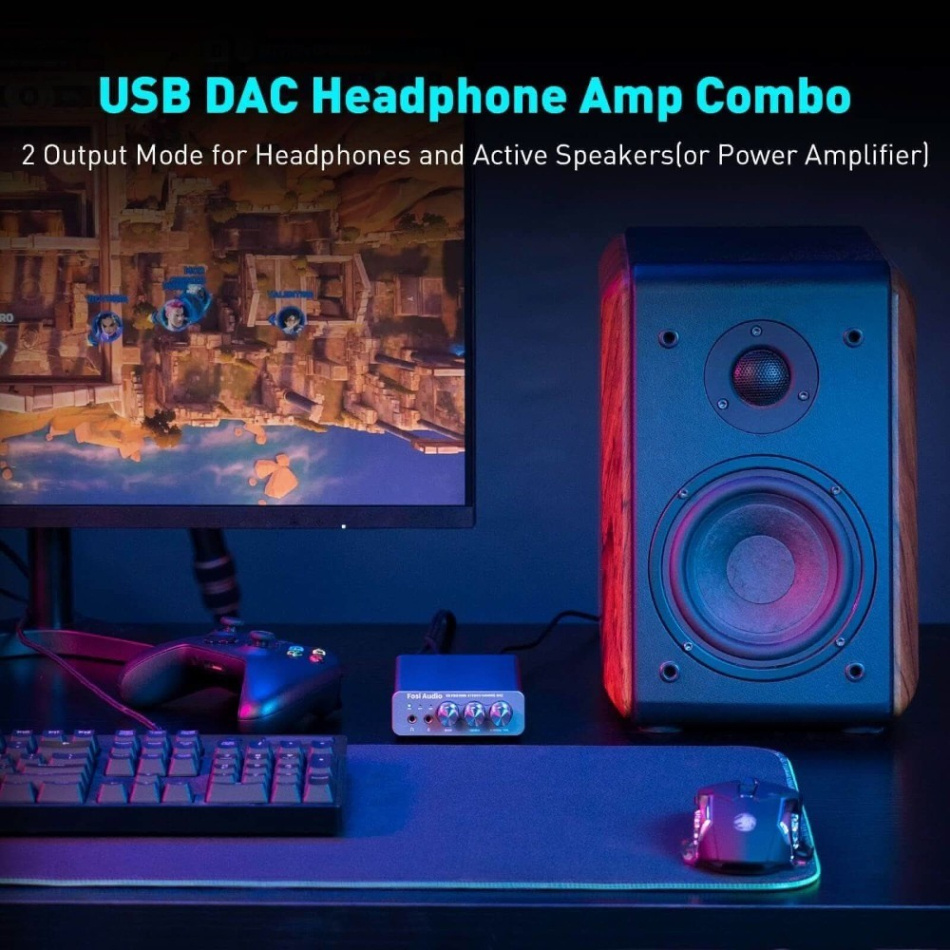 Fosi Audio K5 PRO kompakt hodetelefonforsterker og DAC
