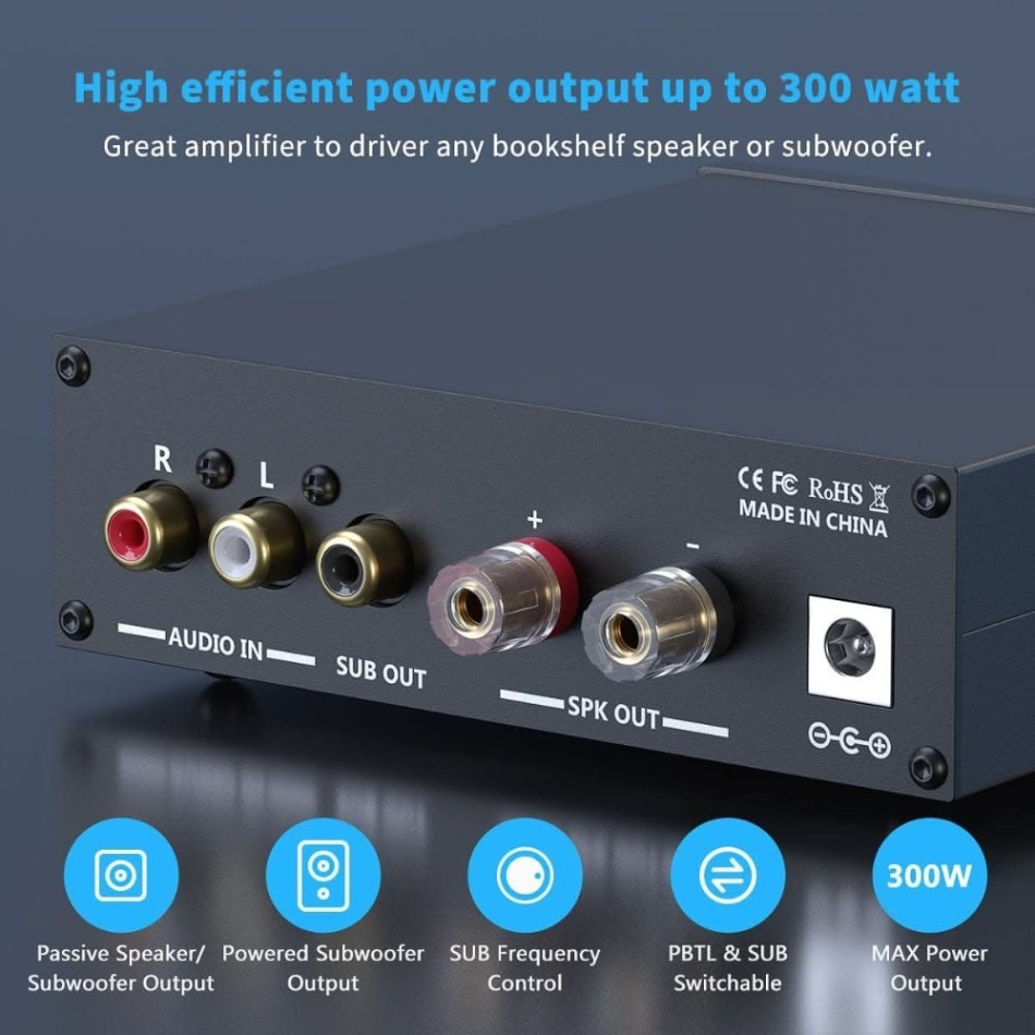 Fosi Audio M0-3 kompakt subwooferforsterker