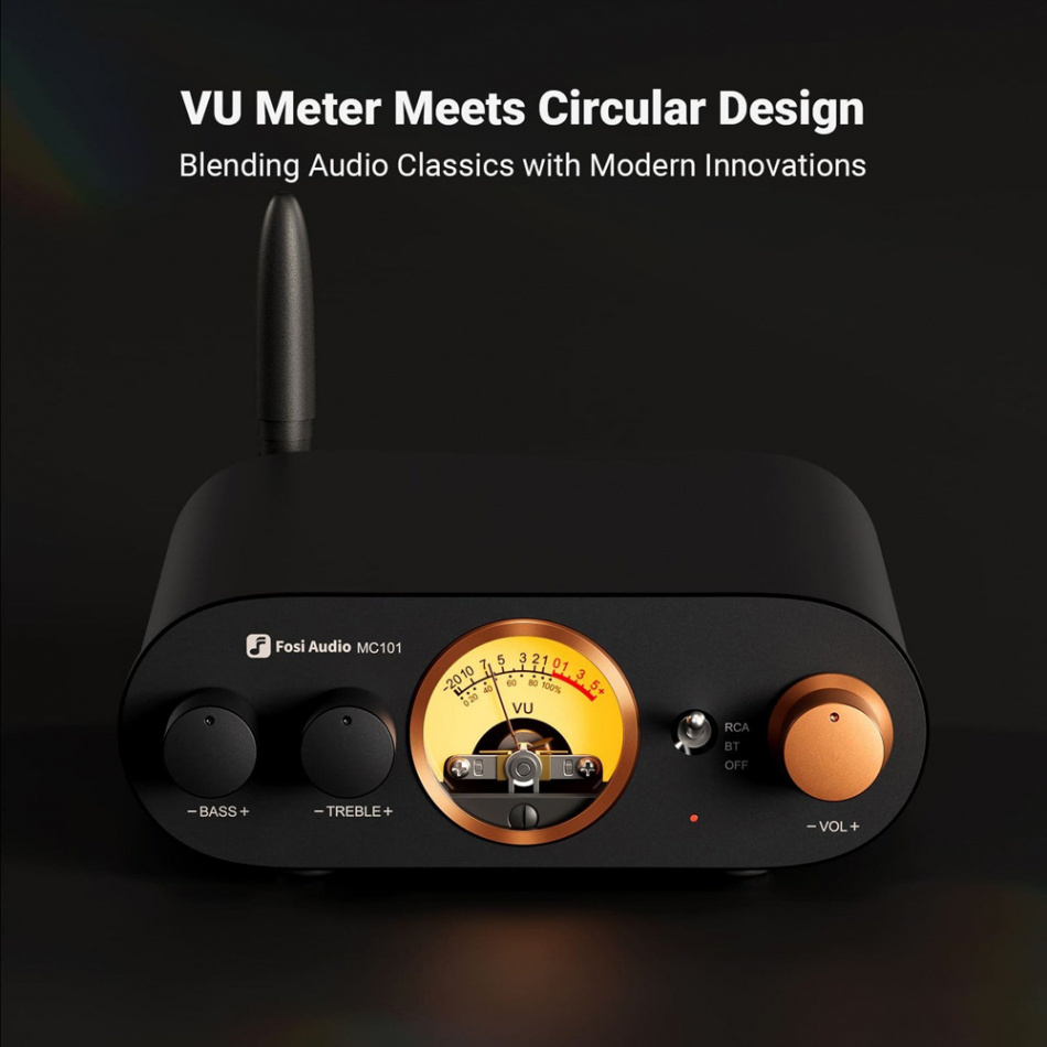 Fosi Audio MC101 kompakt stereoforsterker med Bluetooth