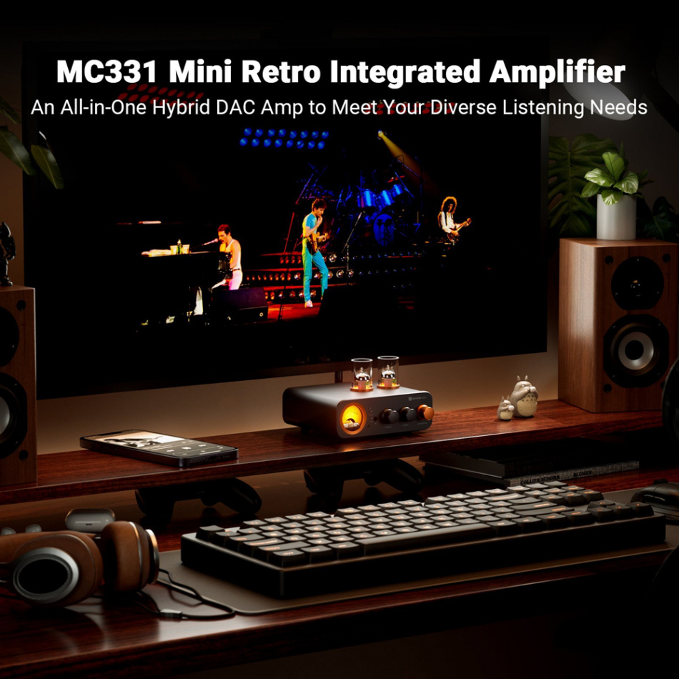 Fosi Audio MC331 rørbestykket stereoforsterker med Bluetooth og DAC