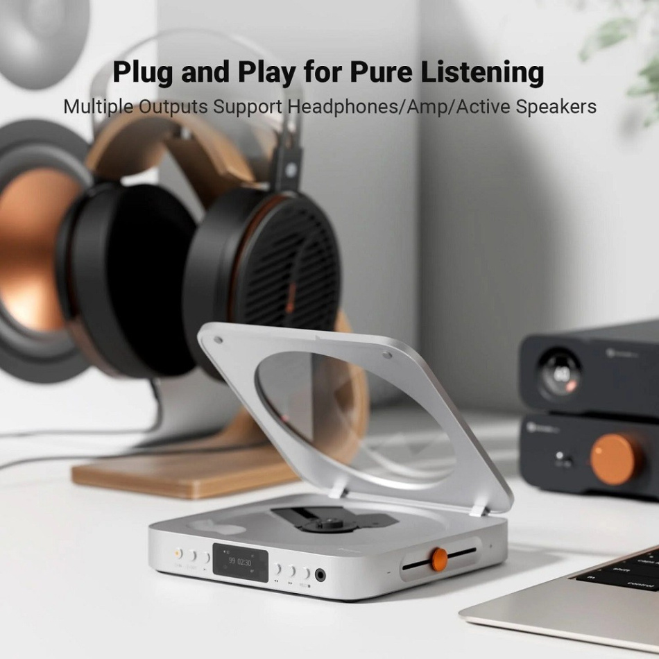 Fosi Audio Merak CD-spiller med hodetelefonforsterker & CD-ripping