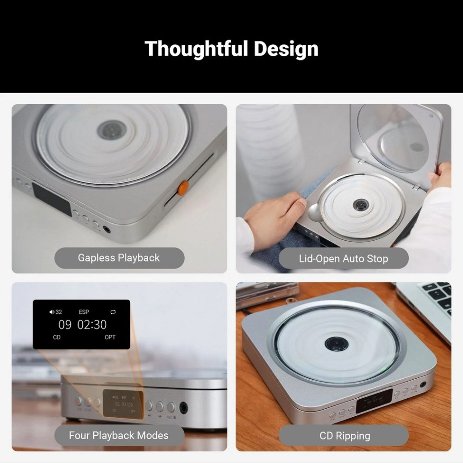 Fosi Audio Merak CD-spiller med hodetelefonforsterker & CD-ripping