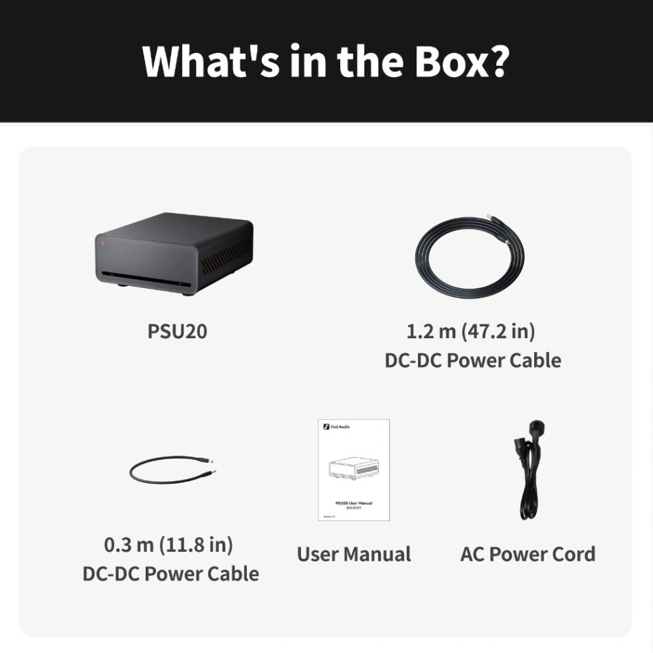 Fosi Audio PSU20 lineær strømforsyning med tre utganger