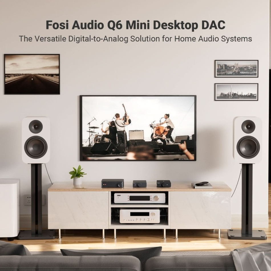 Fosi Audio Q6 kompakt DAC med subwooferutgang
