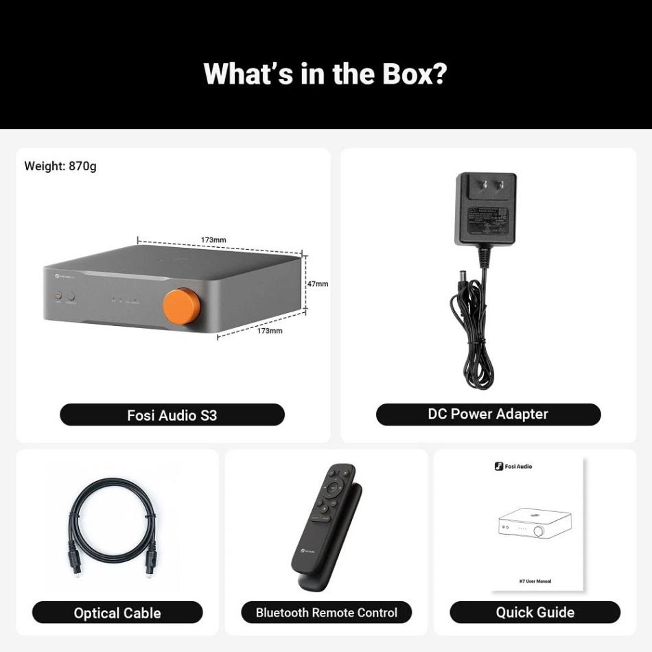 Fosi Audio S3 nettverksstreamer med HDMI eARC & XLR-utgang
