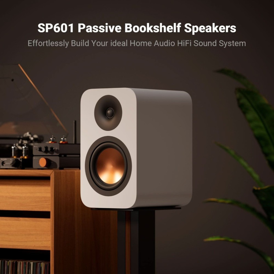 Fosi Audio SP601 stativhøyttalere, hvitt par