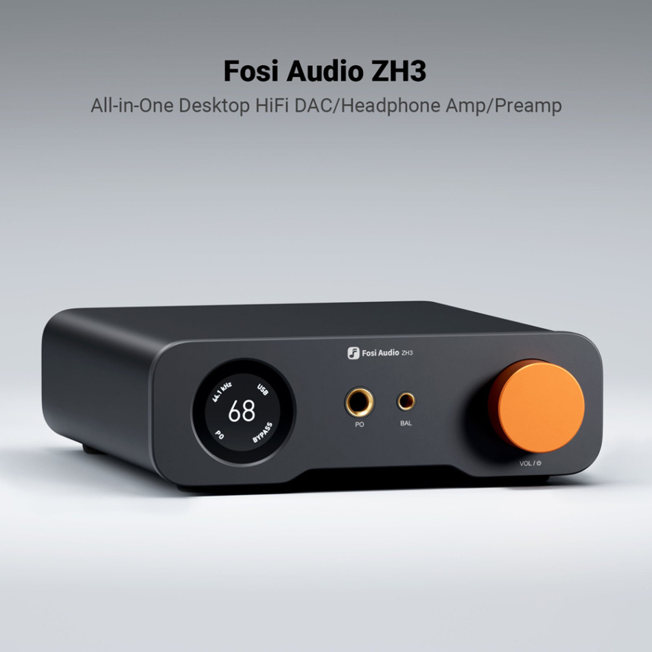 Fosi Audio ZH3 hodetelefonforsterker med DAC & XLR