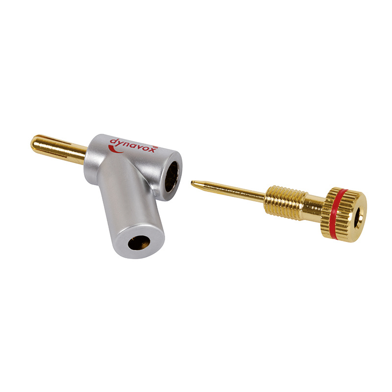 Dynavox BN207528, vinklede banankontakter 4-pakning