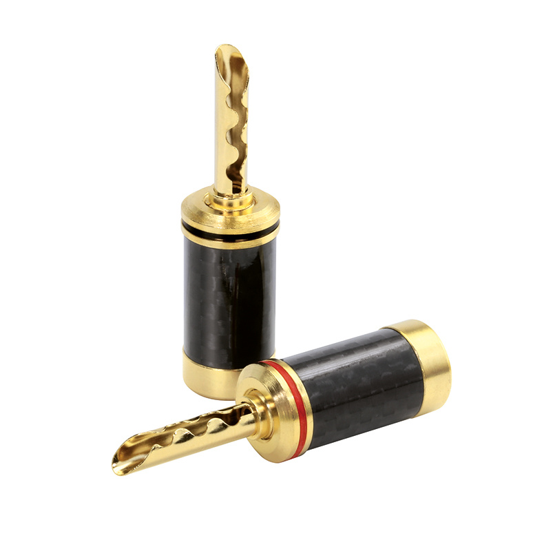 Dynavox Bananen Hohlstecker Carbon, 2-pakning