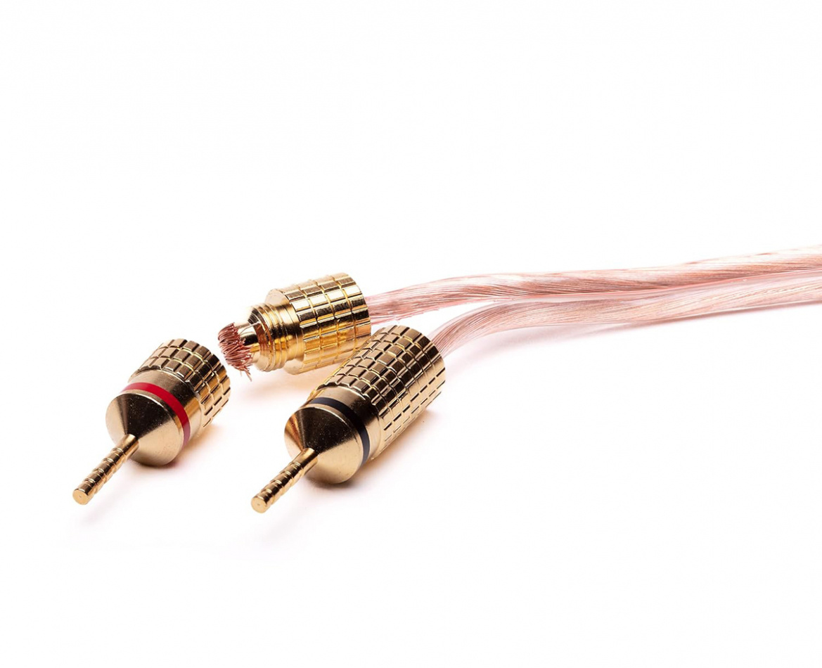 Analogis Speaker Cable Pins, 4-pack kontakter for høyttalerkabel